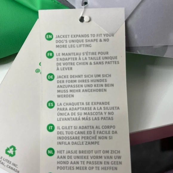 GF Pet Dog Raincoat Reversible Raincoat Green Plaid Size xL - Picture 9 of 9